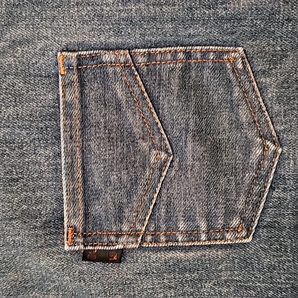 Vintage ATA vest denim wool sherpa lined western light denim fade sz XL - Picture 3 of 7